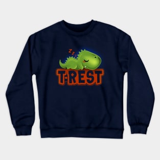 T-Rex - Cute baby t-rex sleeping Crewneck Sweatshirt